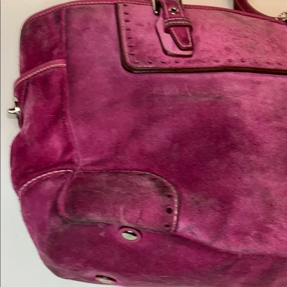 Coach pink suede bag - Picture 4 of 15